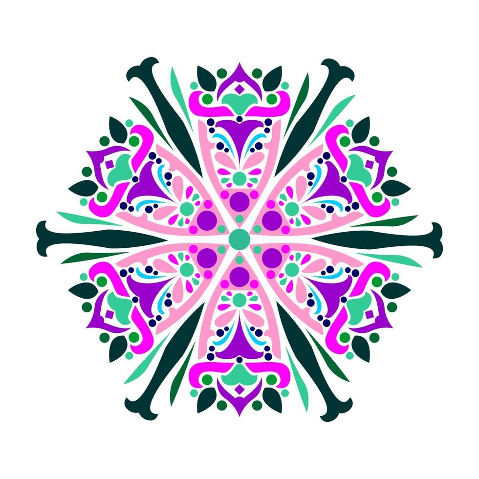 Modern mandala art vector design with a beautiful mix of colors