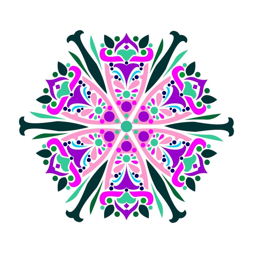 Modern mandala art vector design with a beautiful mix of colors