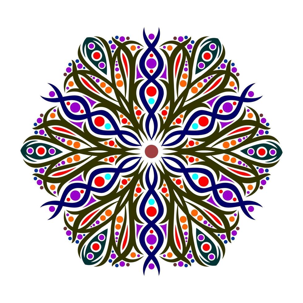 Modern mandala art vector design with a beautiful mix of colors