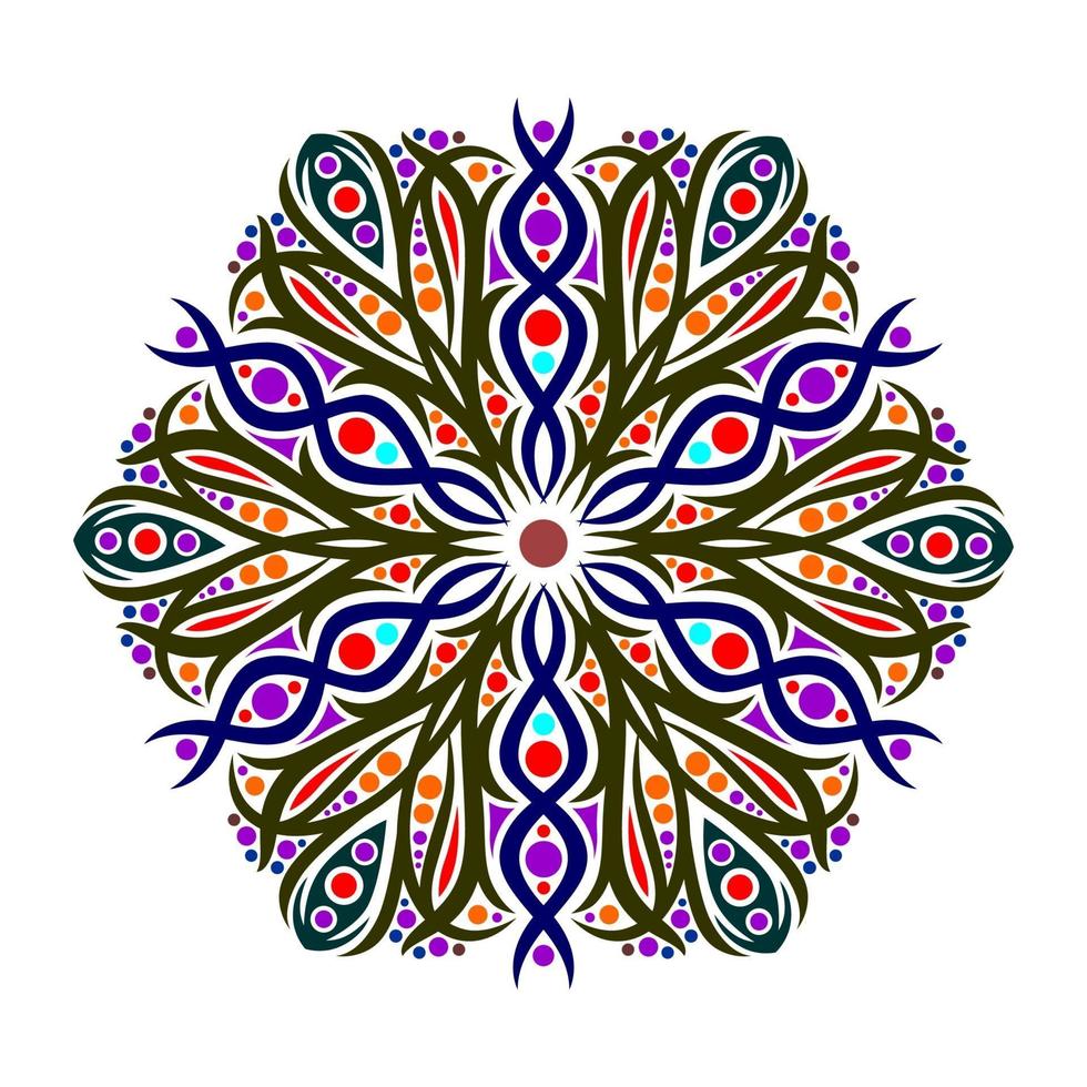 Modern mandala art vector design with a beautiful mix of colors