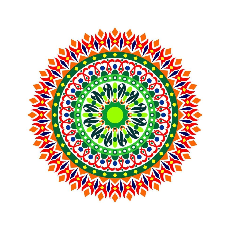 Modern mandala art vector design with a beautiful mix of colors