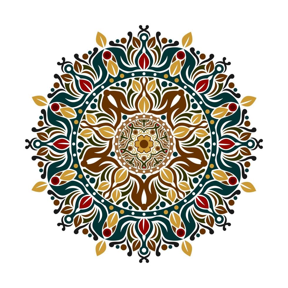 Modern mandala art vector design with a beautiful mix of colors