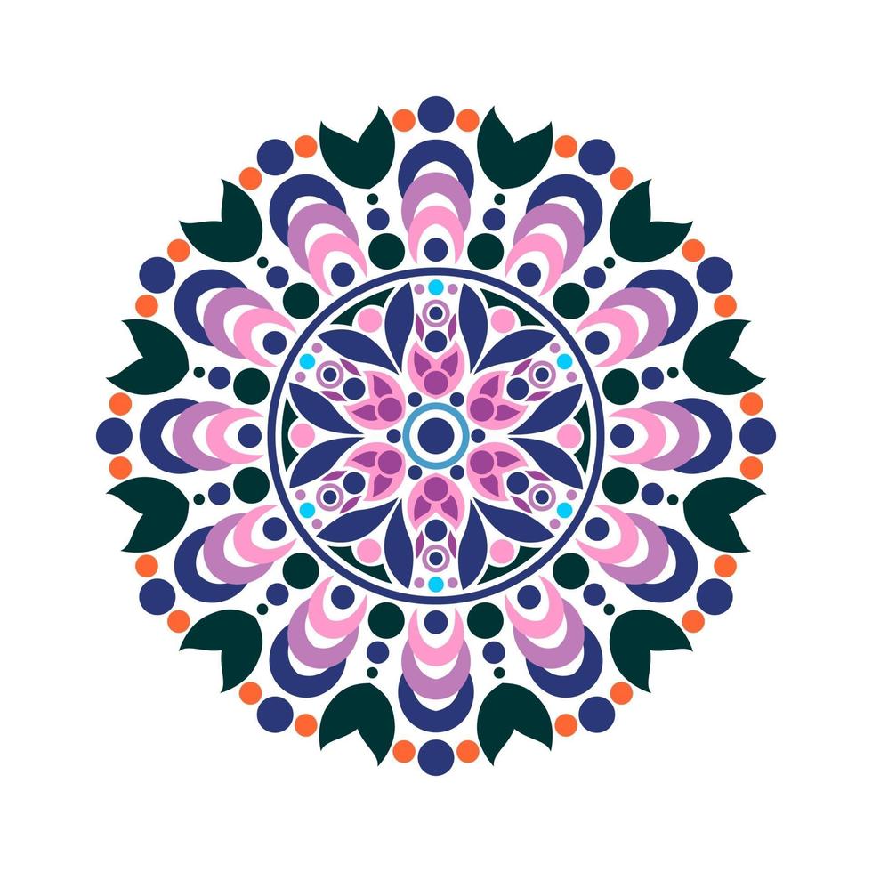 Modern mandala art vector design with a beautiful mix of colors