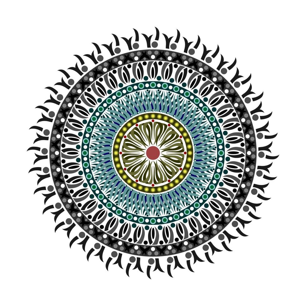 Modern mandala art vector design with a beautiful mix of colors