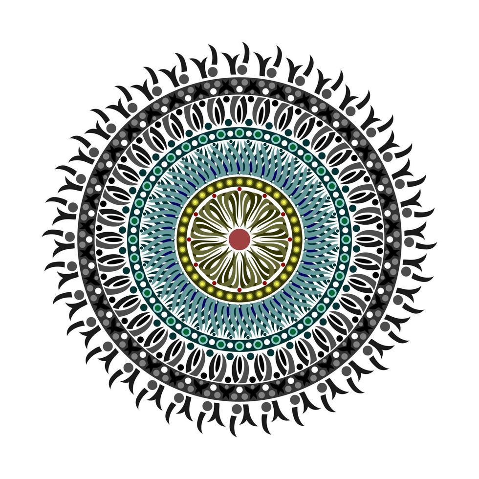 Modern mandala art vector design with a beautiful mix of colors