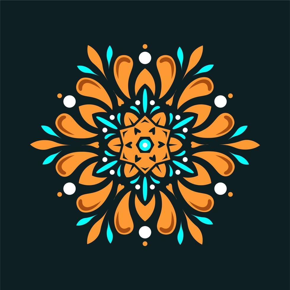 Modern mandala art vector design with a beautiful mix of colors