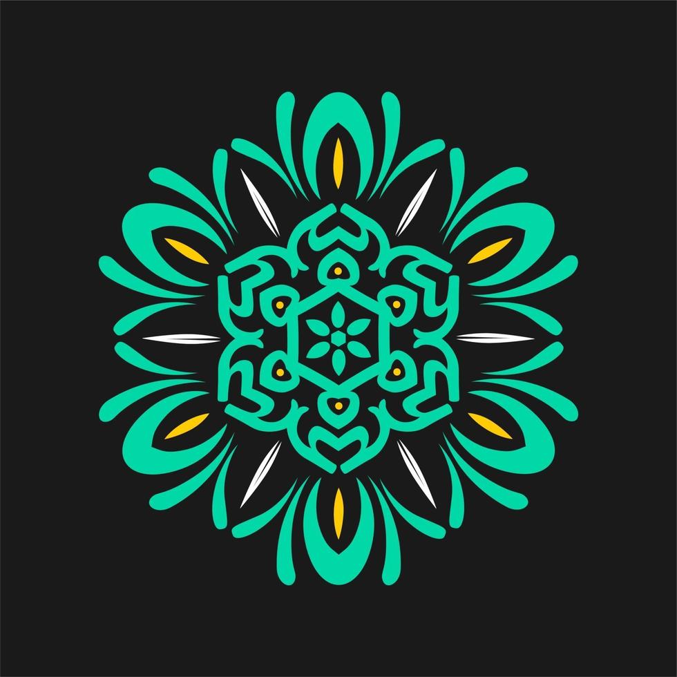 Modern mandala art vector design with a beautiful mix of colors