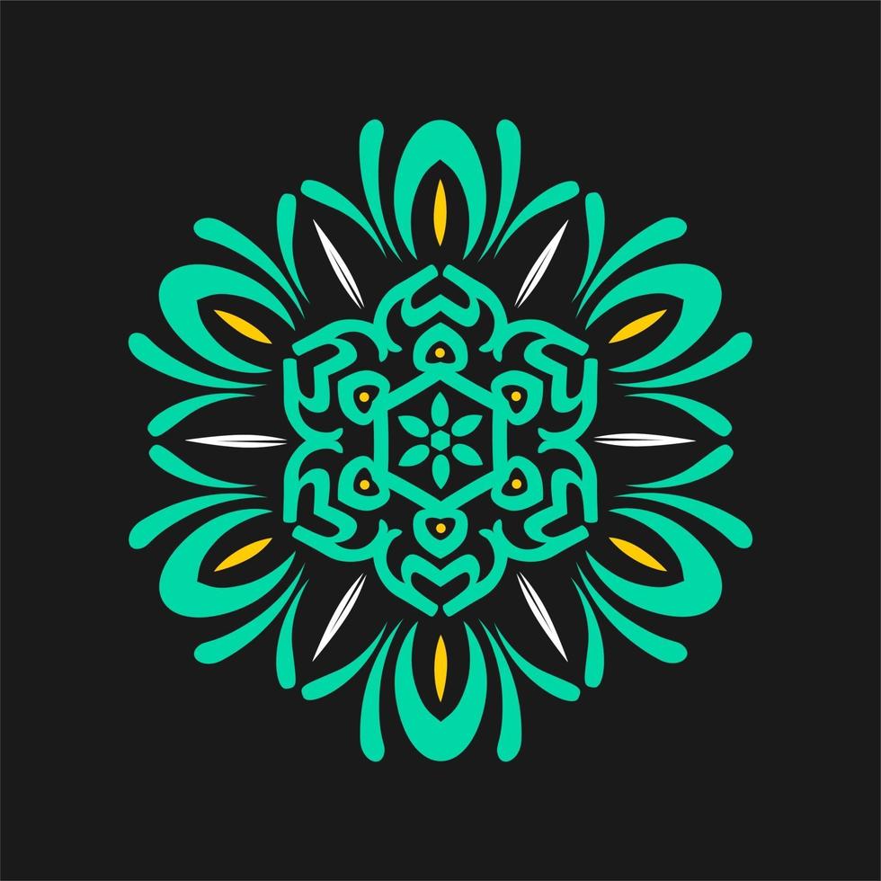 Modern mandala art vector design with a beautiful mix of colors