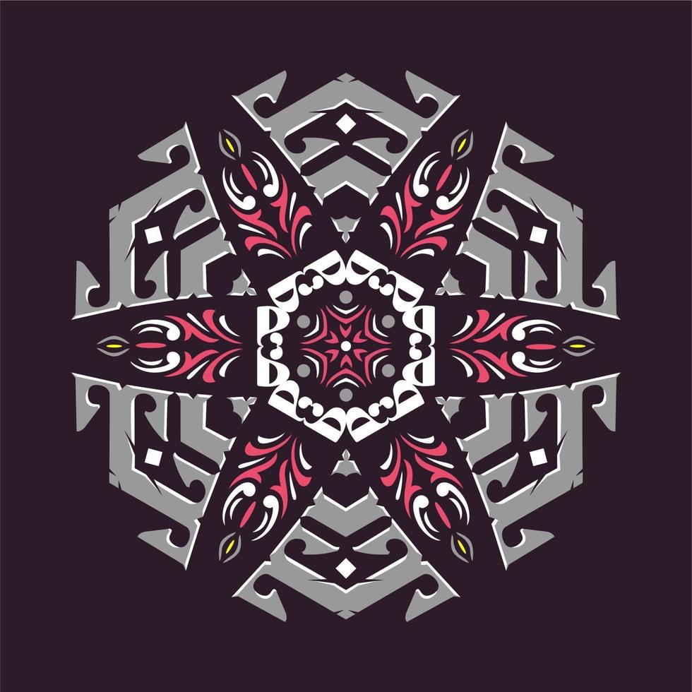 Modern mandala art vector design with a beautiful mix of colors