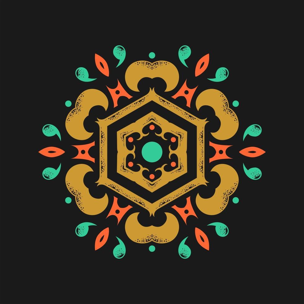 Modern mandala art vector design with a beautiful mix of colors