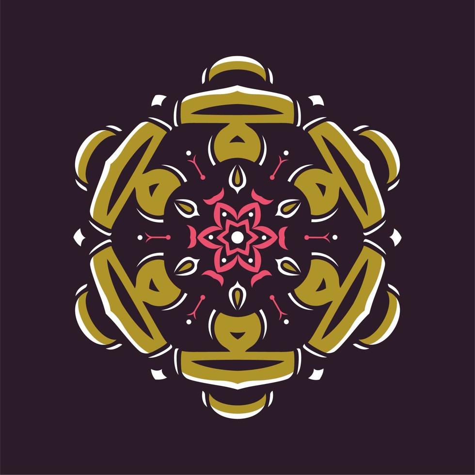 Modern mandala art vector design with a beautiful mix of colors