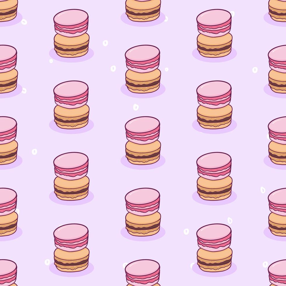 vector de ilustración de patrones sin fisuras macaron