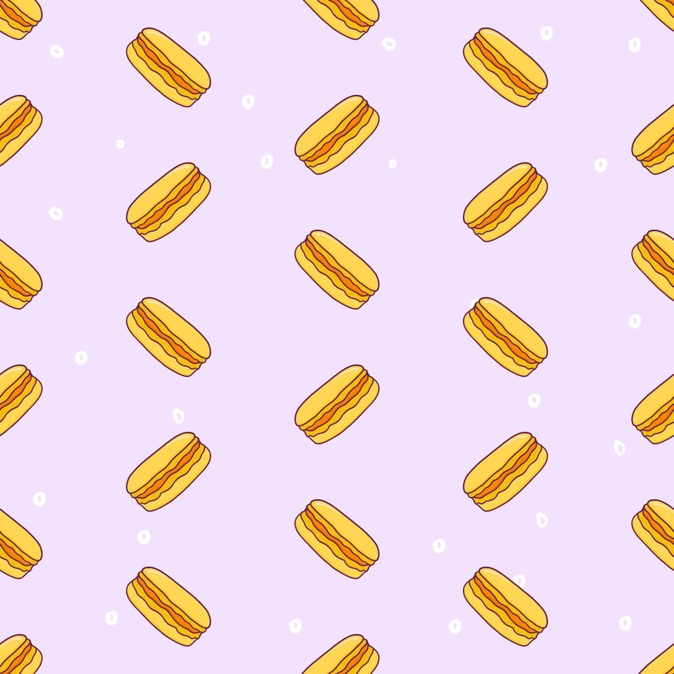 Macaron seamless pattern illustration vector