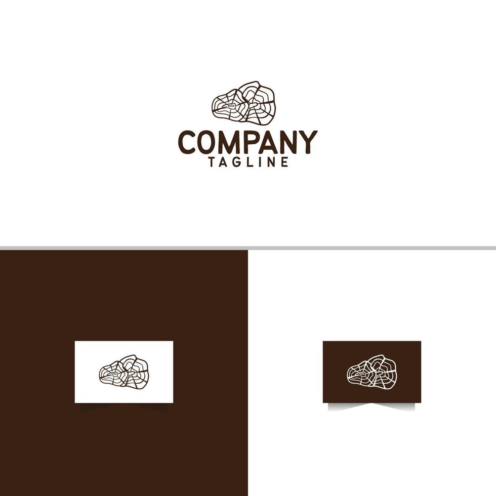 Wood Logo Design Template Vector