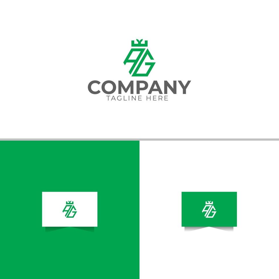 Letter AG farm logo design template vector
