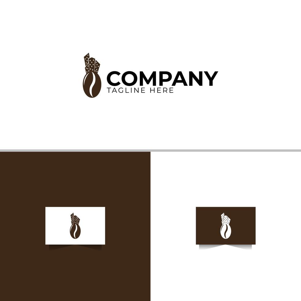 plantilla de diseño de logotipo de ciudad de café vector