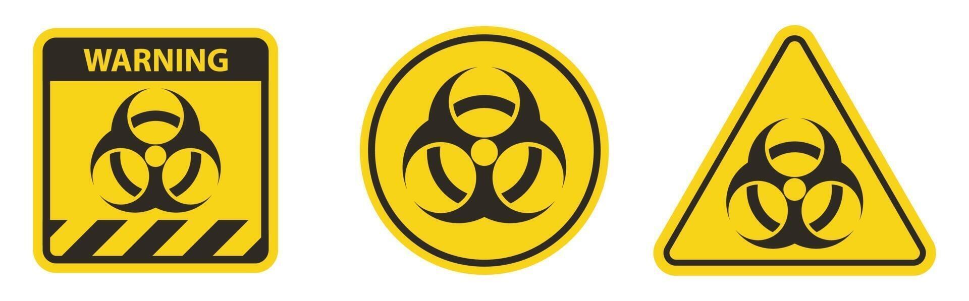 Radiation warning Symbol Sign Isolate on white Background vector