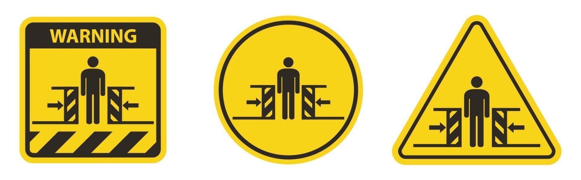 Body Crush Force From Two Sides Symbol Sign vector