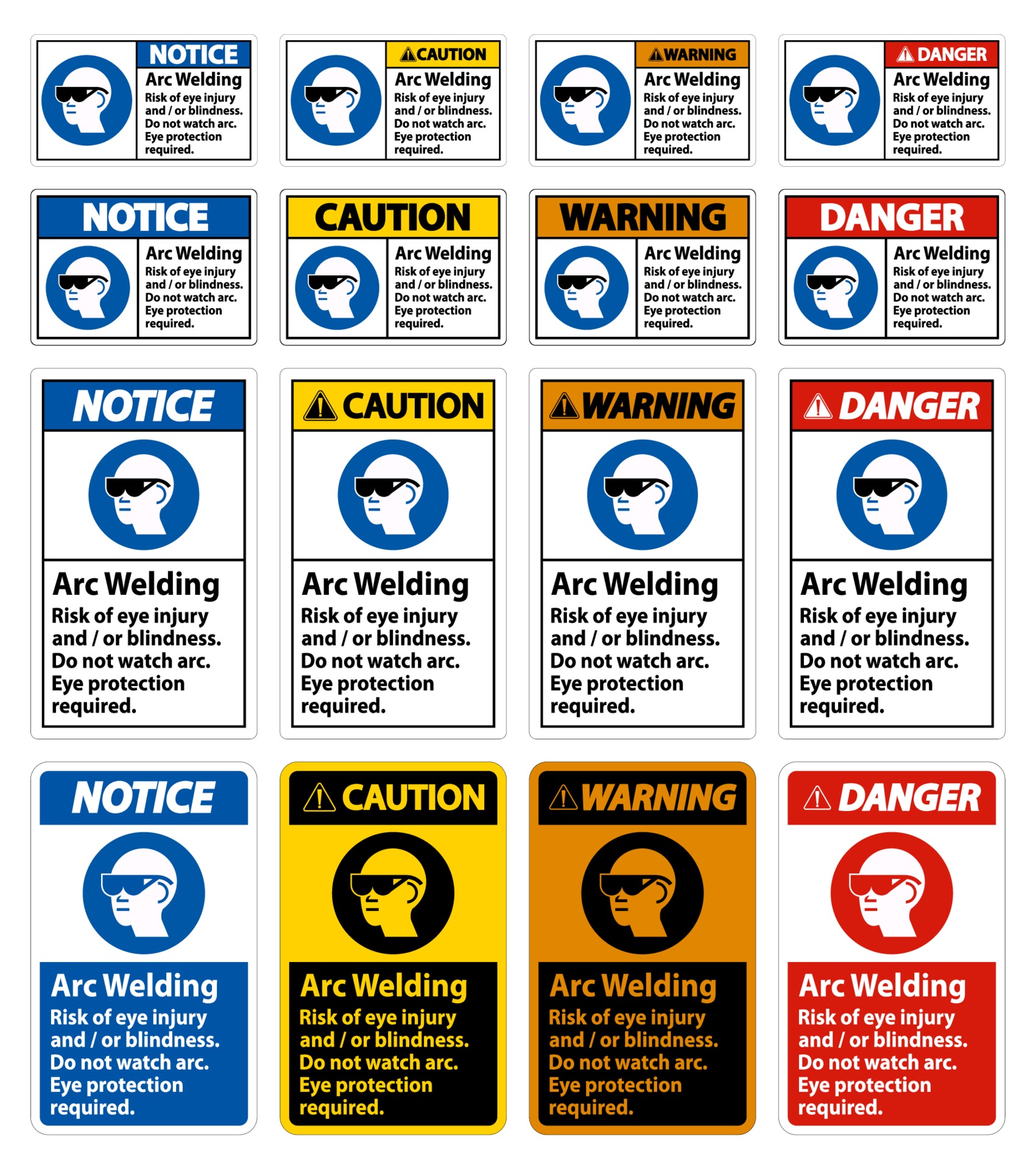 Warning Sign Arc Welding Risk Of Eye Injury And Or Blindness 3358847