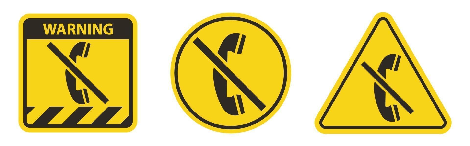 Symbol Do not use the phone vector