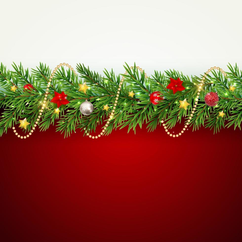 Merry Christmas and New Year Background. Vector Illustration