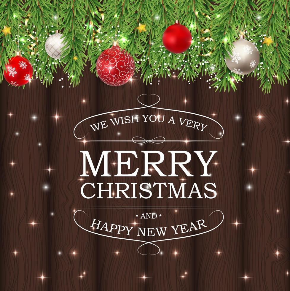 Merry Christmas and New Year Background. Vector Illustration