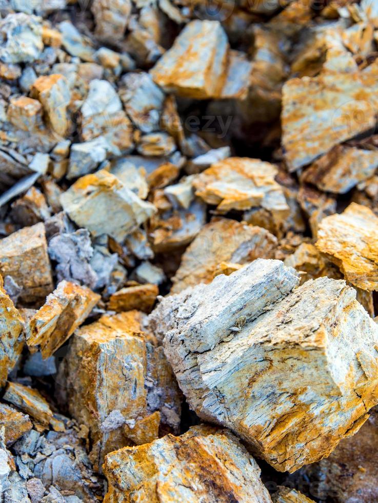 Texture of stone and soil on rocky mountain soil photo