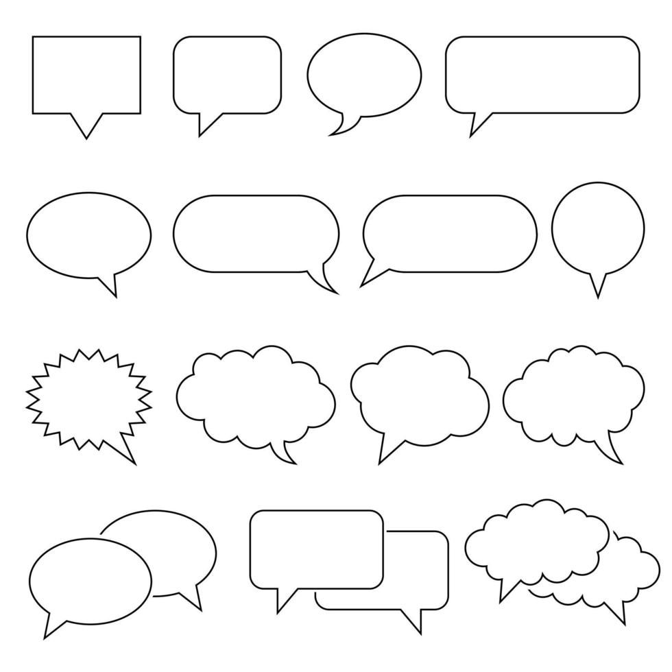 burbujas de chat en blanco. adecuado para elementos de diseño de infografía. vector