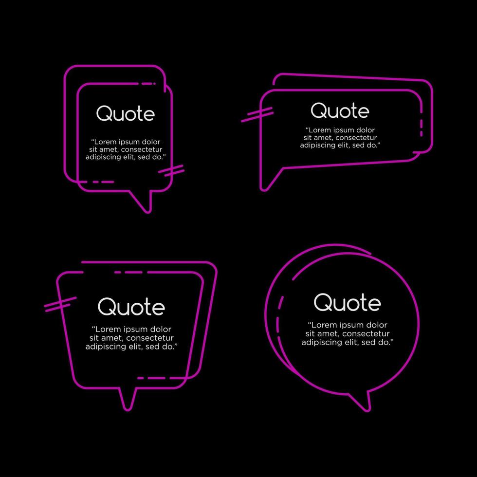 Outlined speech bubble template for modern display concept. vector