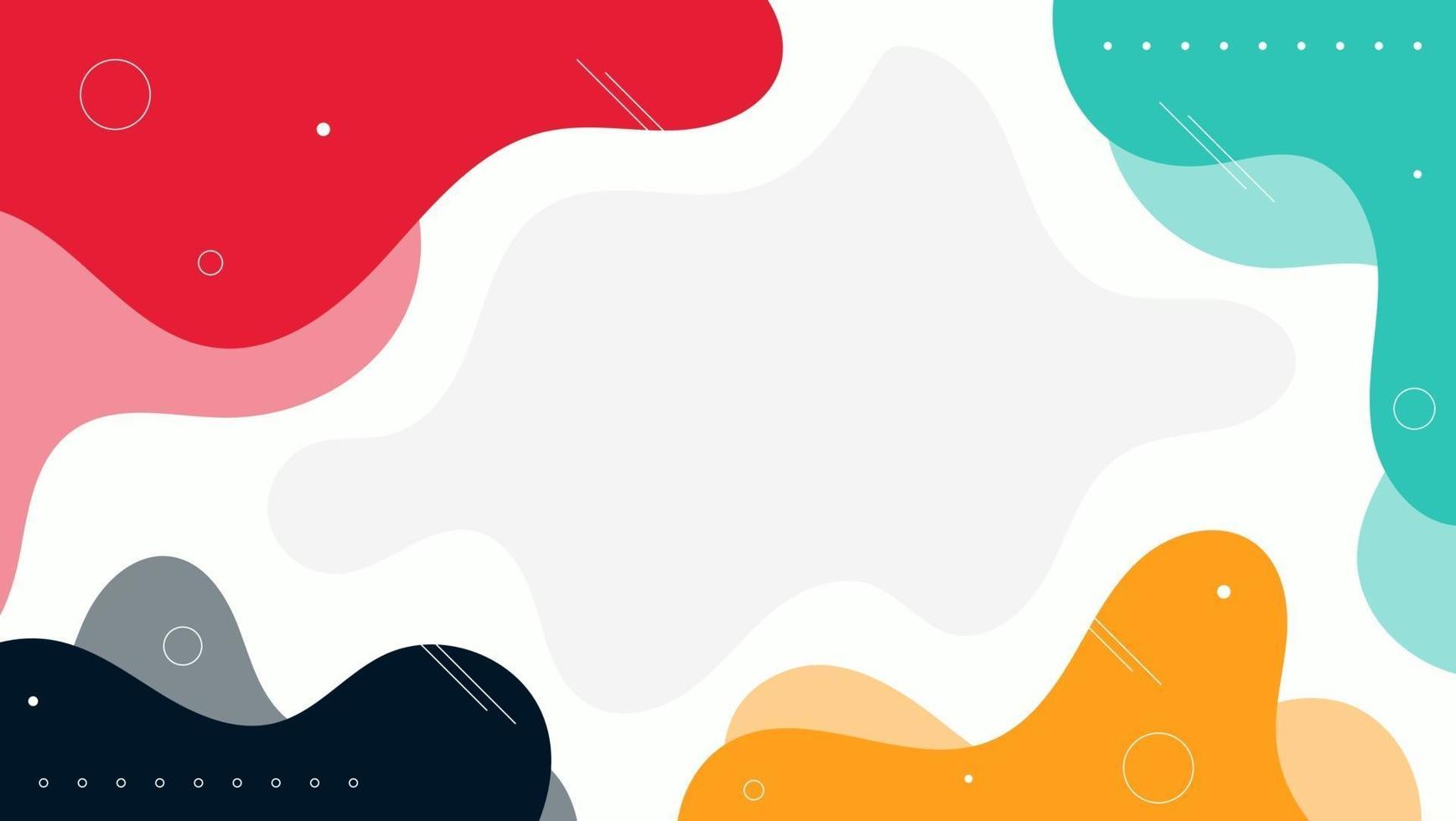 Abstract Colorful Flat Geometric Design In White Background vector