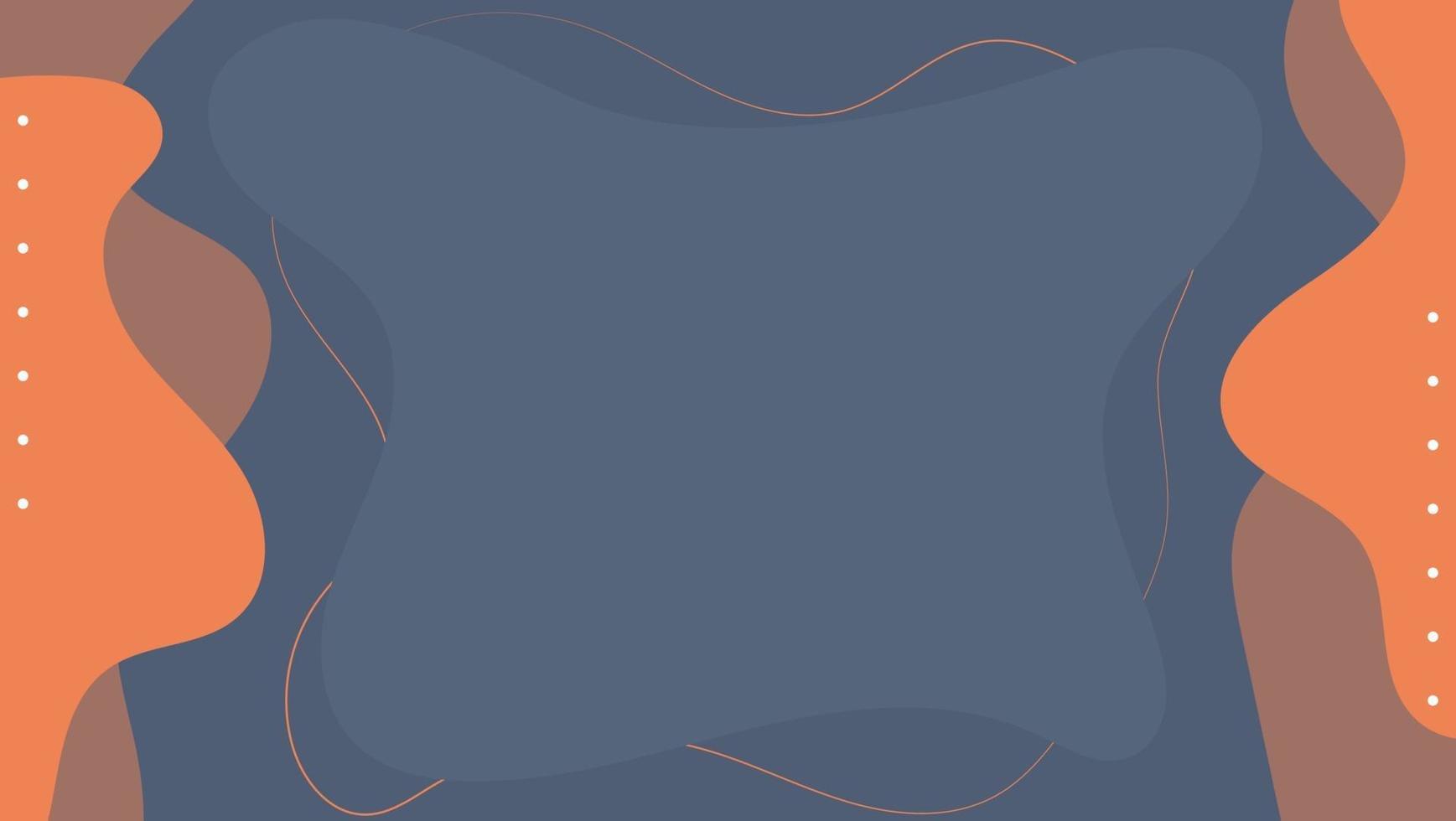 Diseño de ondas líquidas naranja abstracto futurista en fondo gris vector