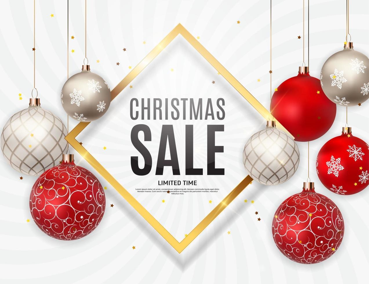 Christmas and New Year Sale Background, Discount Coupon vector