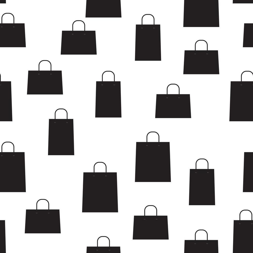 Shopping Bag Design Seamless Pattern Background. Vector Illustra