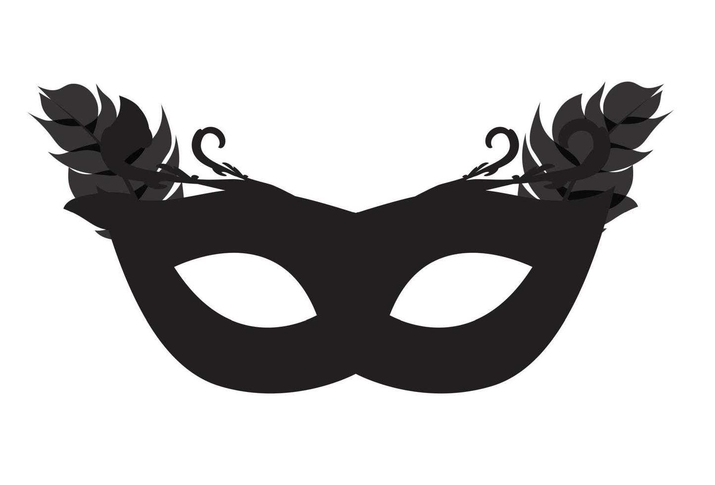 Ilustración de vector de icono de máscara de carnaval de mascarada