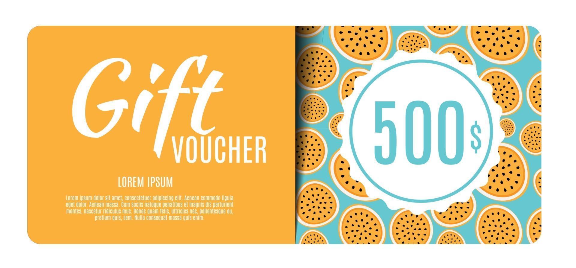 Gift Voucher Template Vector Illustration for Your Business