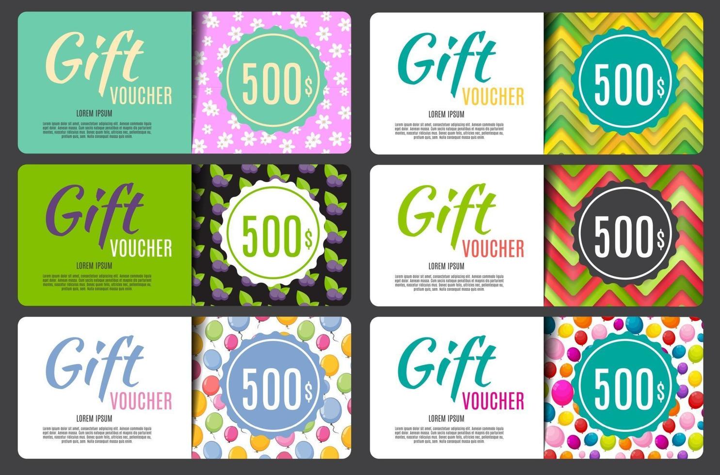 Gift Voucher Template Vector Illustration for Your Business