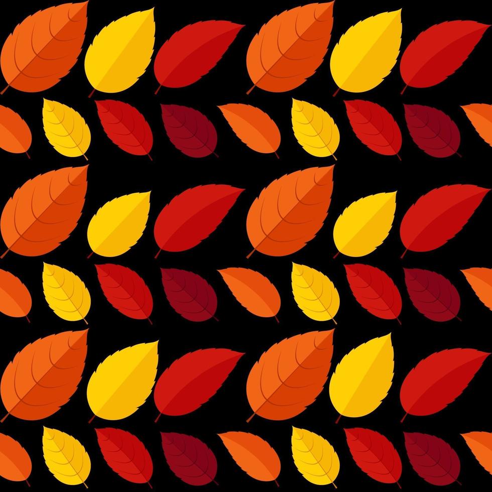 Autumn Leaves Seamless Pattern Background Vector Illustration