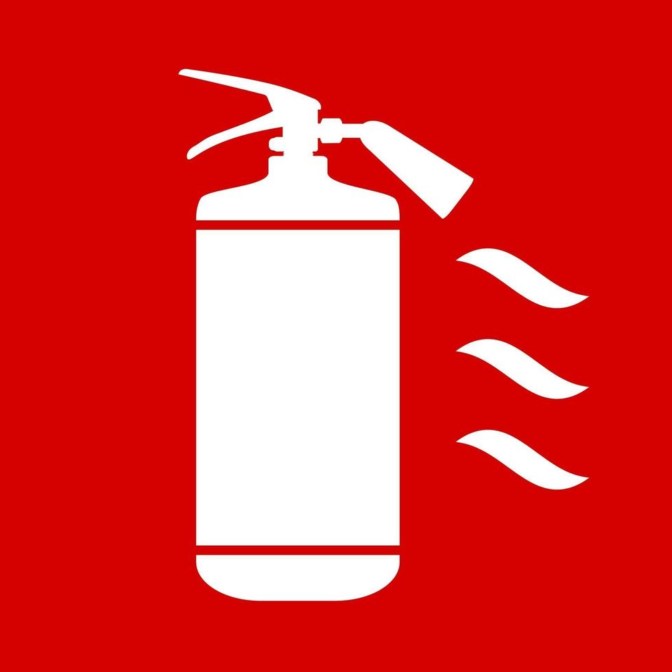 Flat Fire Extinguisher Icon with Place for Inscription. 3360009 Vector ...