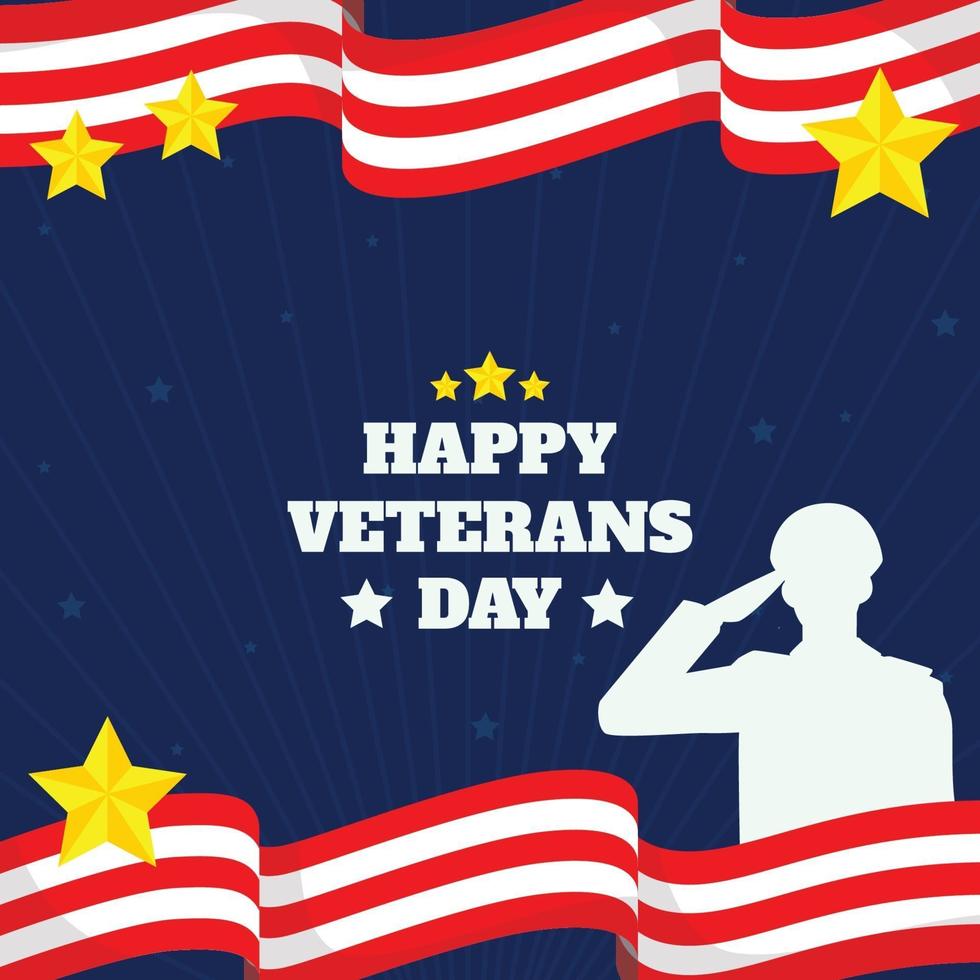 US Veterans Celebration Background Template vector