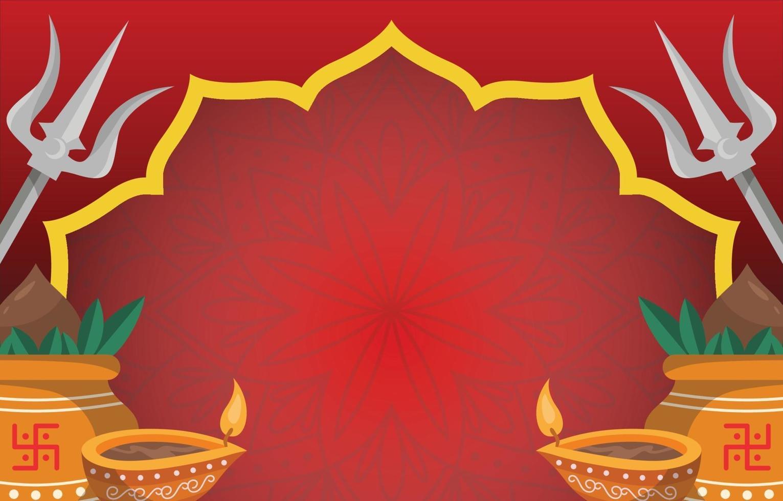 Happy Navratri Festival Element Background vector