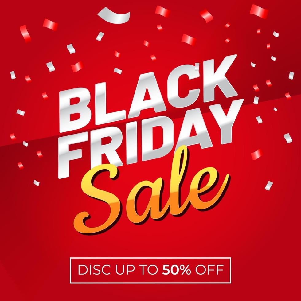 Black friday sale Social media banner template vector