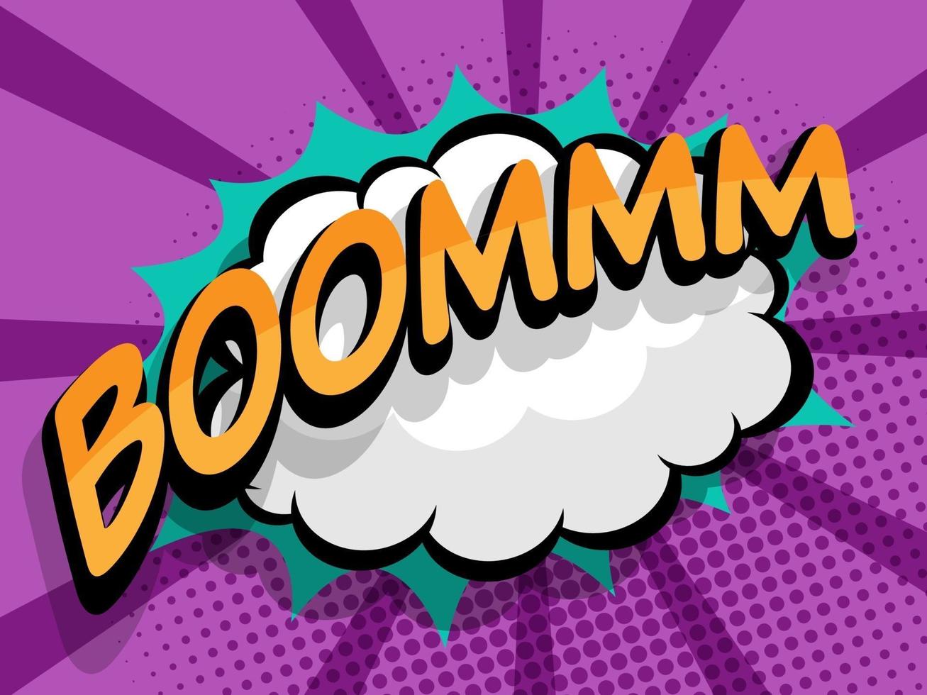 boom comic pop art background vector