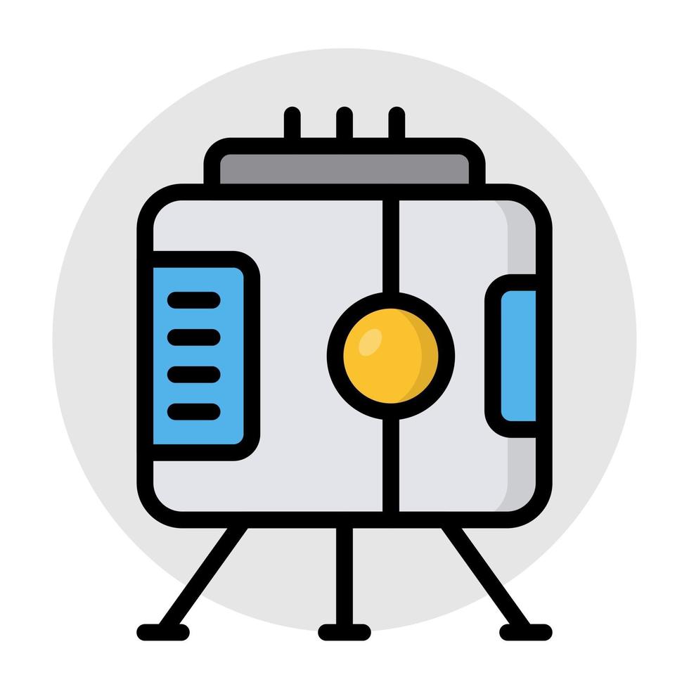 A flat design, icon of space capsule vector