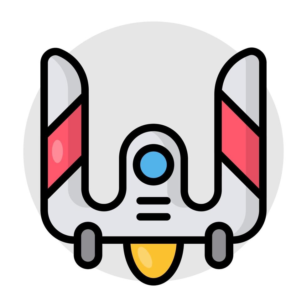 A flat design, icon of space rocket vector