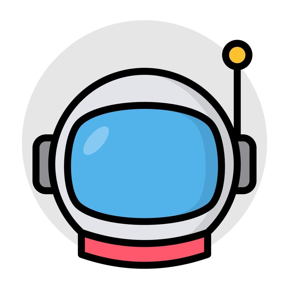 A flat design, icon of space helmet vector
