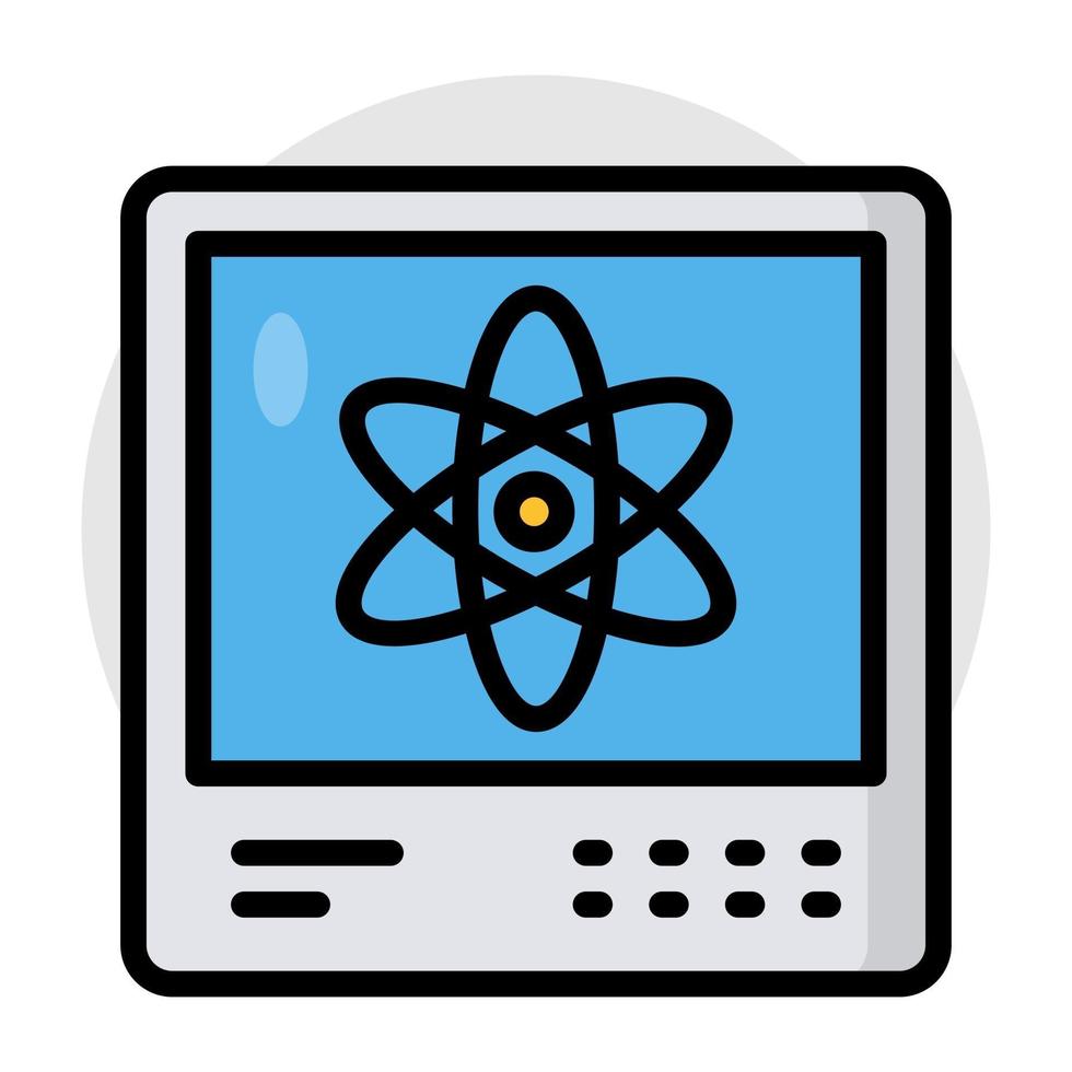 Trendy design of atom, editable vector