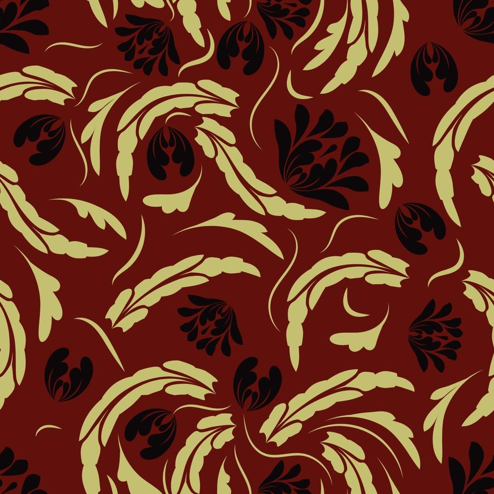 Folk flowers pattern Floral surface design Seamless pattern vector