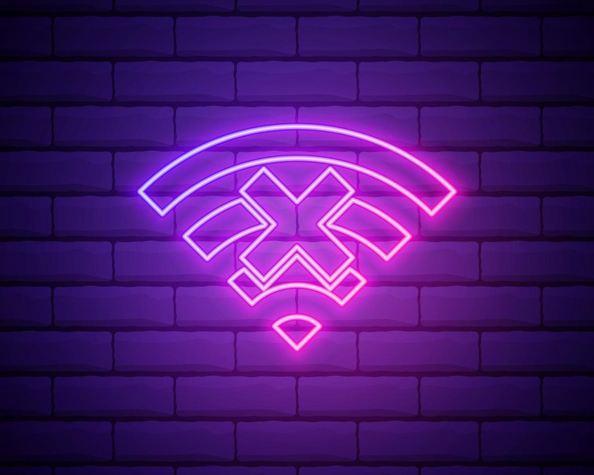 Wi fi ban, forbiddance icon. Simple thin line, outline vector of ban,