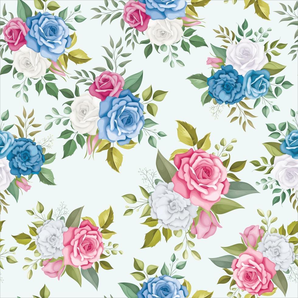 Beautiful hand drawn floral seamless pattern vector