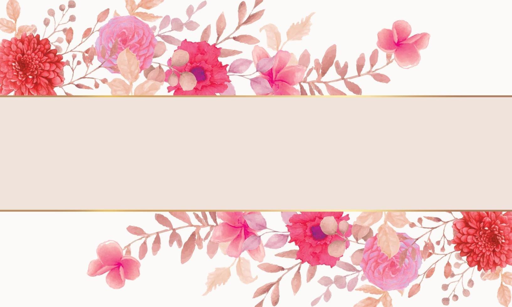 elegante fondo floral acuarela vector